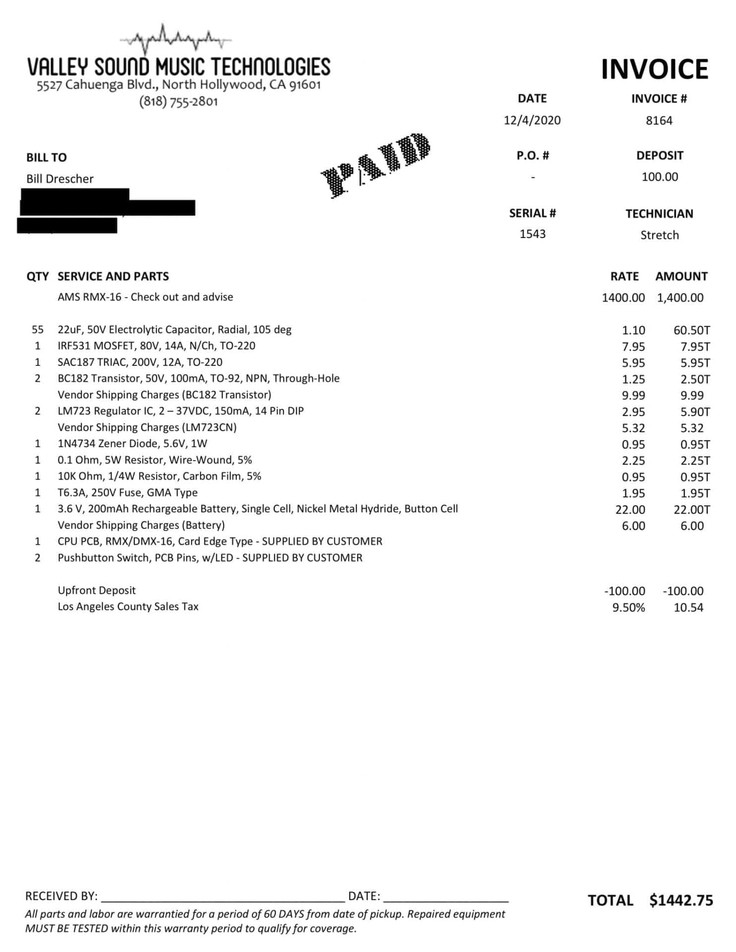 AMS RMX16 Digital Reverb Recently Serviced and in Great Working Condition! • LA Vintage Gear