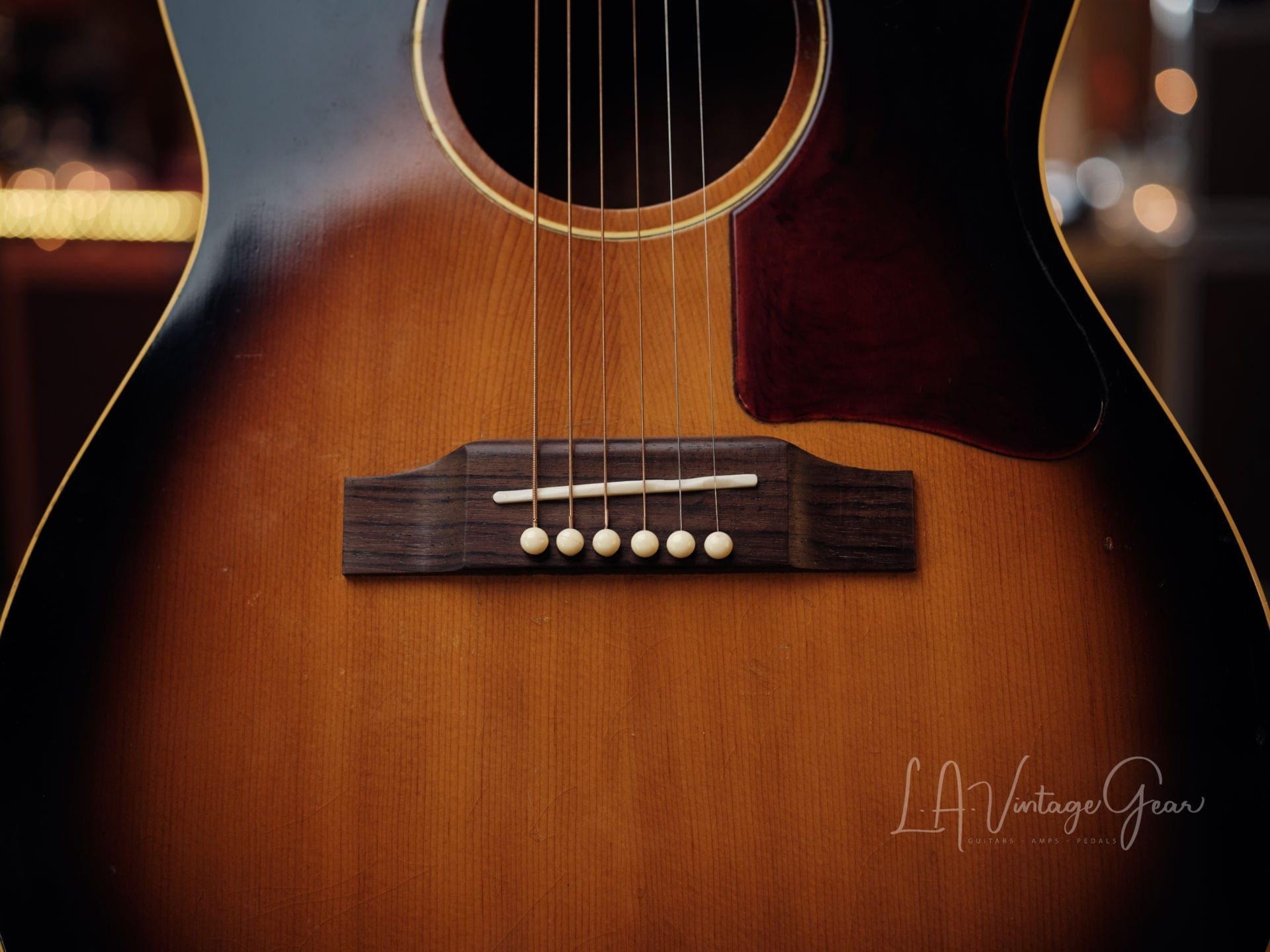 Gibson LG-1 1960's Tobacco Sunburst Acoustic Guitar • LA Vintage Gear