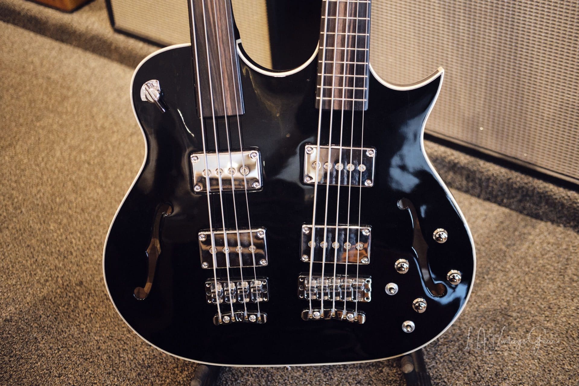 Warwick Custom Leland Sklar Double Neck Star Bass Guitar 2011 One 
