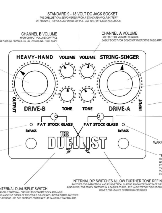 Tone Guitar Duellist w/ External Dip switches (2022) - Version - Brand New! • LA Vintage Gear