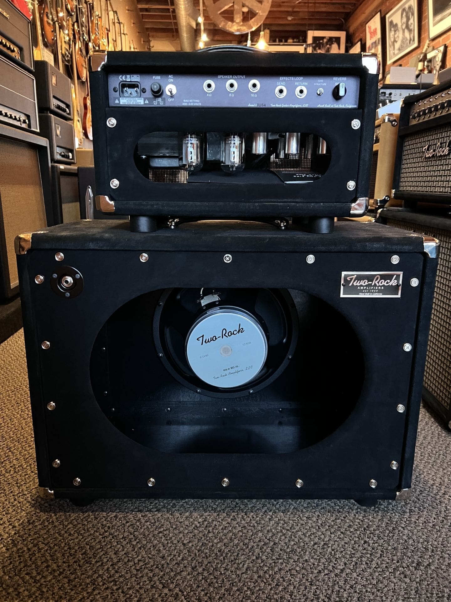 Two Rock Studio Signature Head and 1x12 Open Back Cab Black Suede