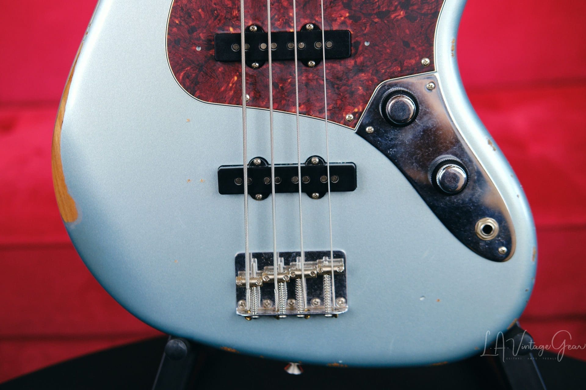 Fender 60th Anniversary Road Worn Jazz Bass In A Firemist Silver Finish Pau Ferro Fretboard