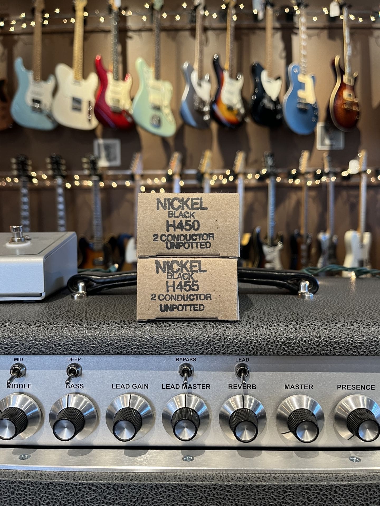 Tom Holmes H450 & H455 Pickup Set (Black, Unpotted) - Nickel 